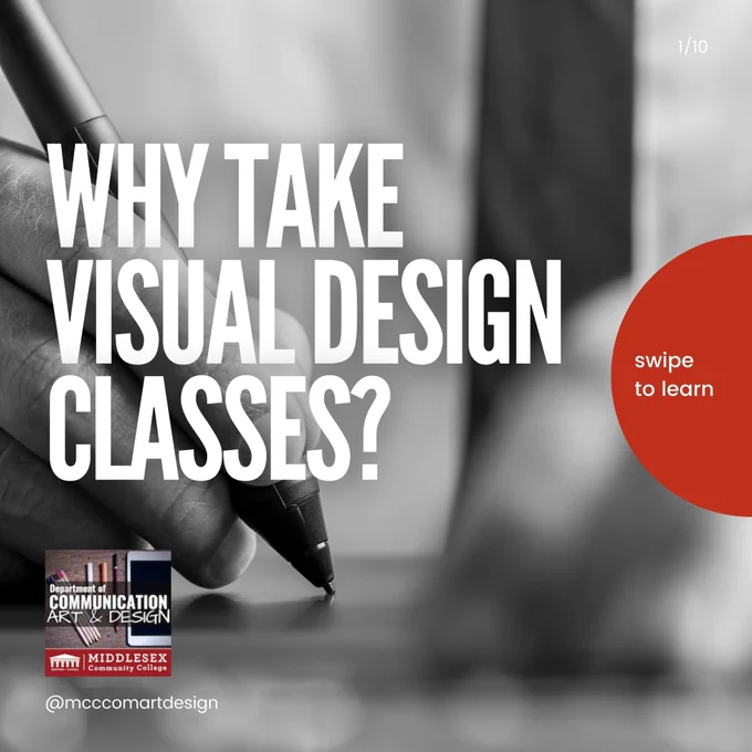 Still deciding your spring classes? Take a visual design course at @middlesex_cc! #MCCcomartdesign