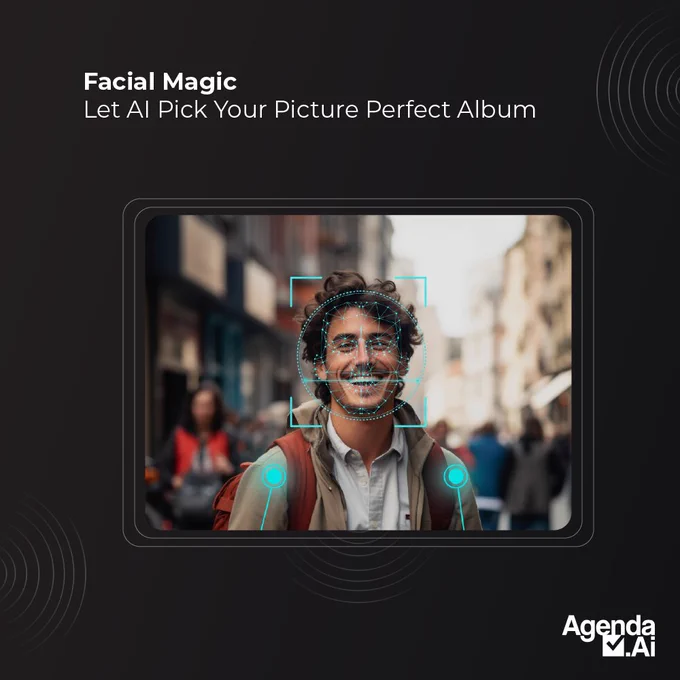 Our #AI technology lets you easily choose the best photos that express your emotions and character. Facial Magic is not just a tool; it’s the heart of #Agendaai, our vision for a world where technology enhances your memories.