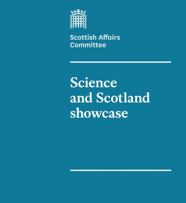 Front cover of Science and Scotland showcase booklet