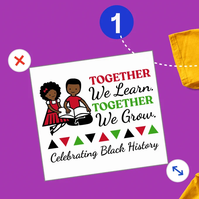 Image of a Black History Month t-shirt design.