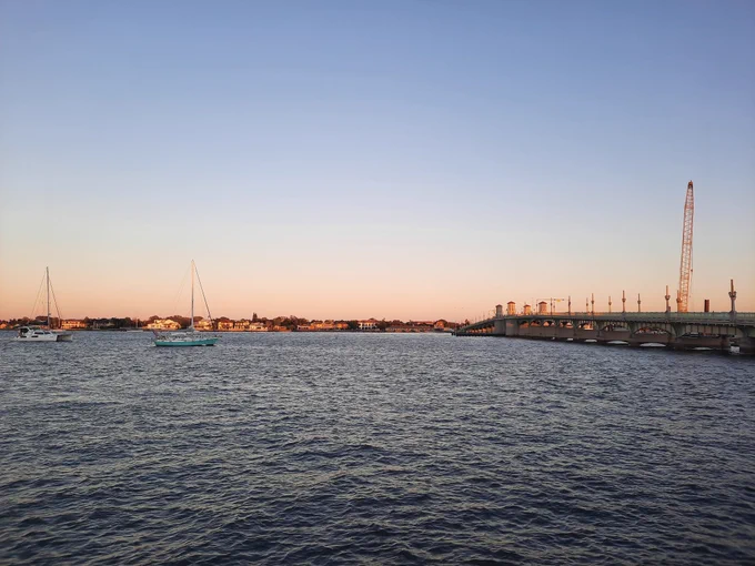 Bridge of Lions in St. Augustine, Florida at sunset
