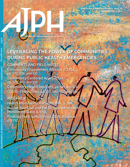 The cover of the AJPH supplement titled "Leveraging the Power of Communities During Public Health Emergencies" is shown. 