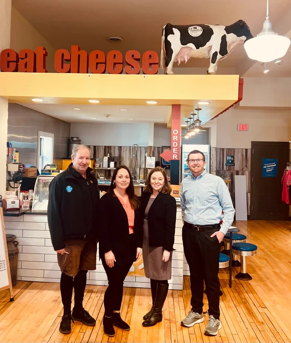 Lt. Gov. Rodriguez visits the Cheese Counter and Dairy Heritage Center in Plymouth. 