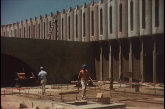 The campus under construction.