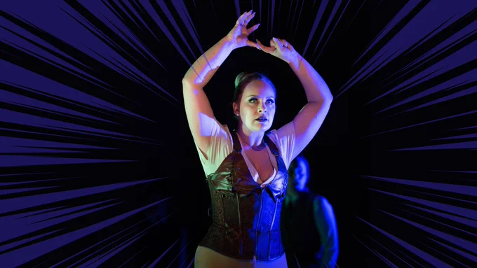 Pictured: Justine Westby. Directed by Jonathan Christenson. Costumes and Lighting Design by Bretta Gerecke. Photo by Emily Cooper.