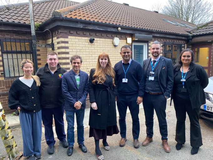 Angela Rayner MP with the staff of Market Street Medical Practice.