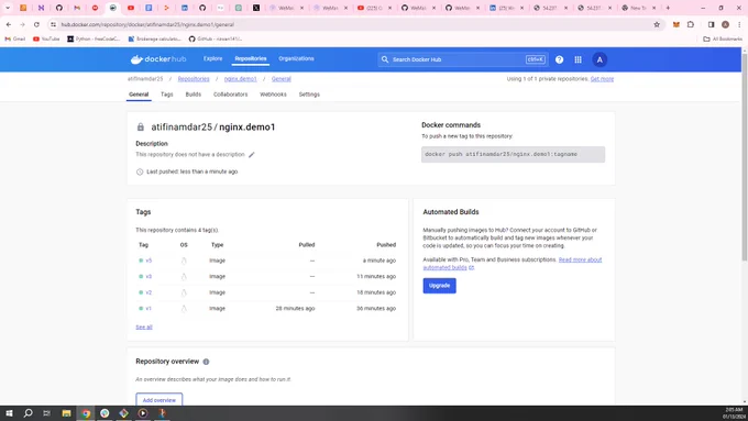 Dockerhub - Images with different Tags