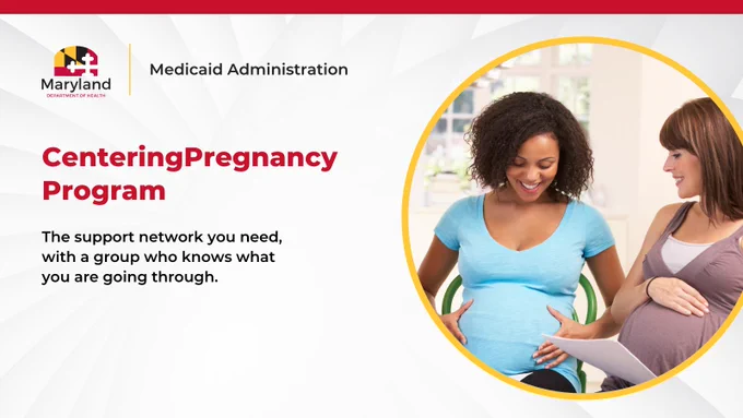 CenteringPregnancy Program The support network you need, with a group who knows what you are going through. Two pregnant women hold their bellies.