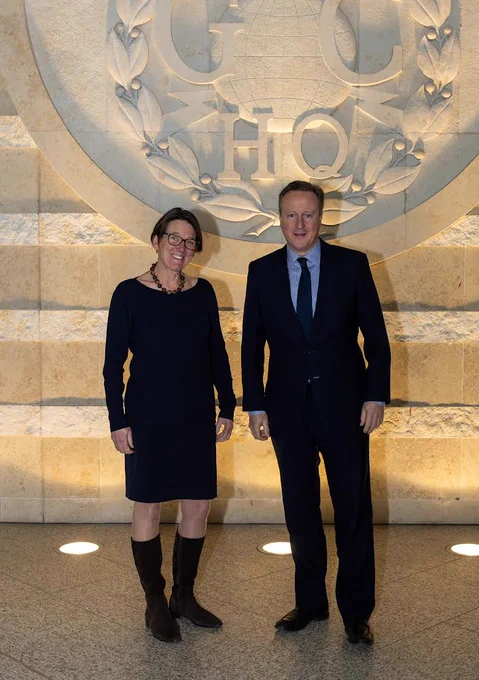 David Cameron meets Director of GCHQ Anne Keast-Butler.