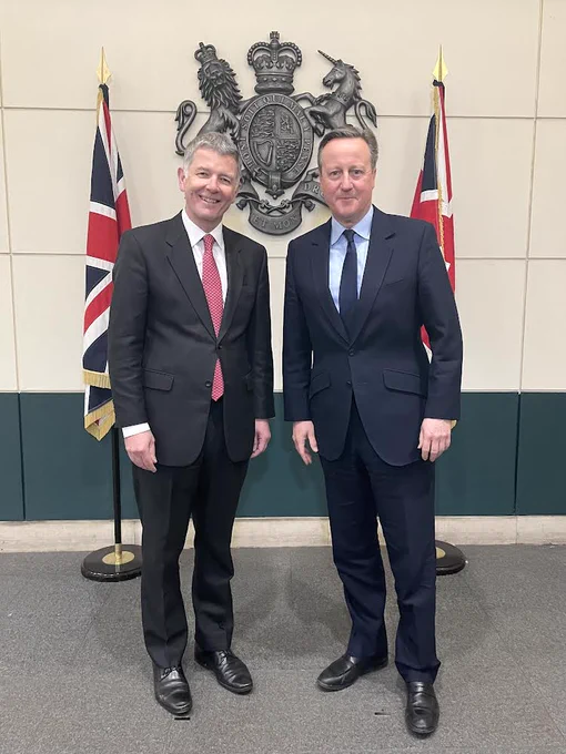 David Cameron meets chief of the Secret Intelligence Service Sir Richard Peter Moore.