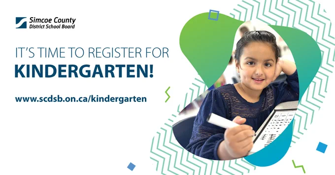 It's time to register for Kindergarten in the SCDSB! Visit www.scdsb.on.ca/kindergarten.