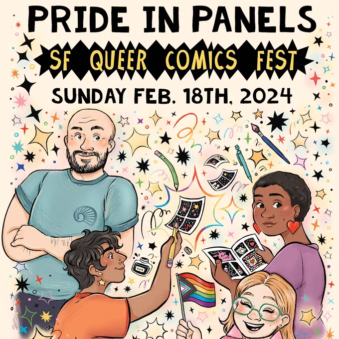 Pride in Panels SF Queer Comics Fest poster