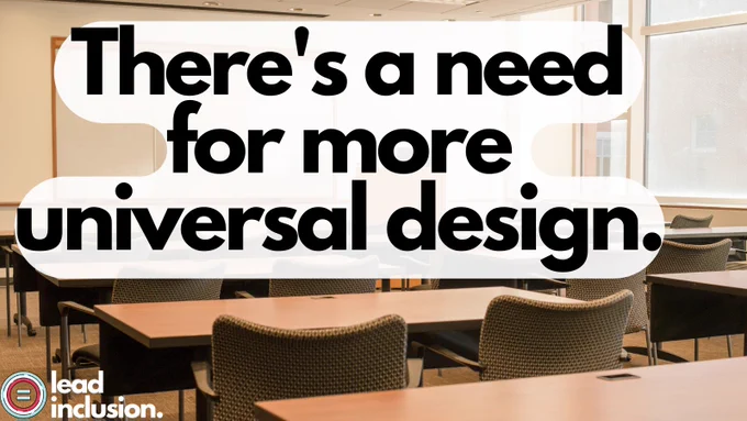 Empty desks in classroom.
