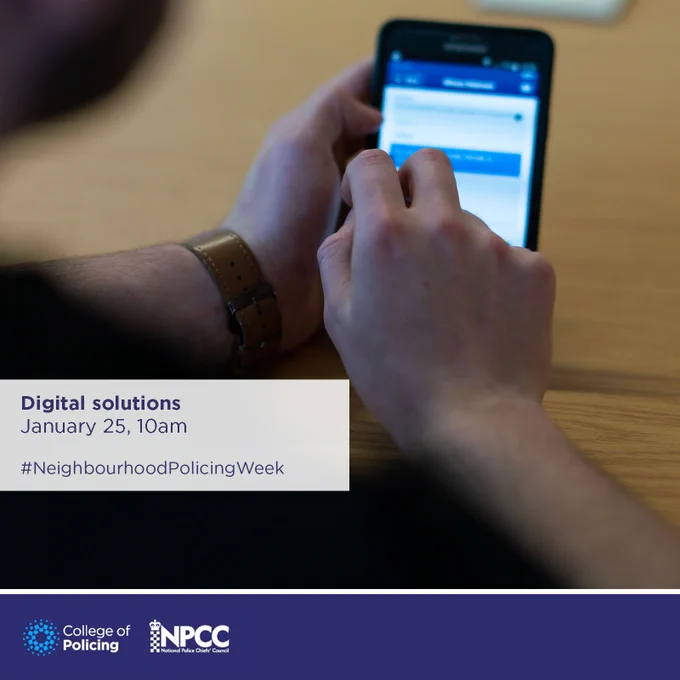 Digital solutions
January 25, 10am

#NeighbourhoodPolicingWeek