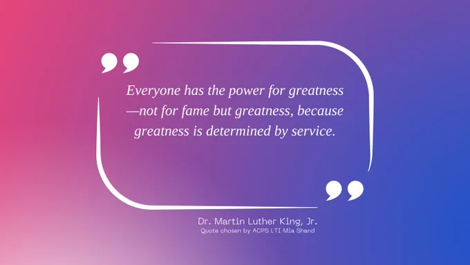 MLK quote on greatness