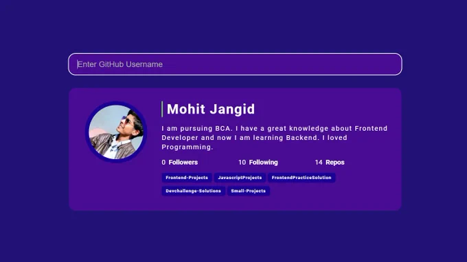 GitHub Profile Generator