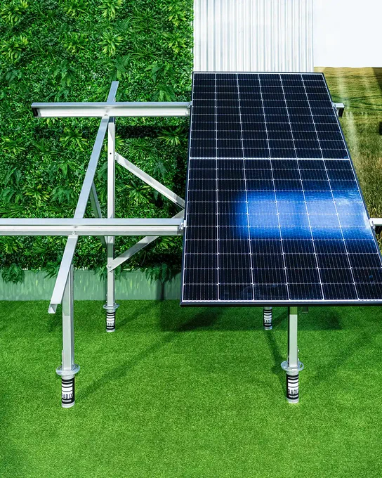 Ground-mounted solar panels