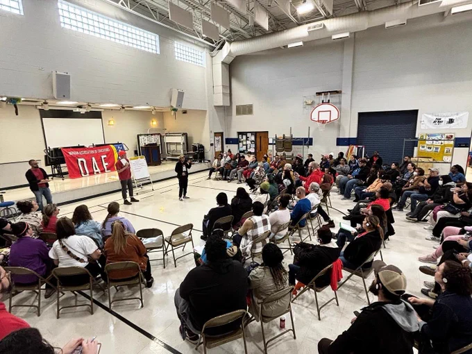 Crowd gathered at DAE meeting