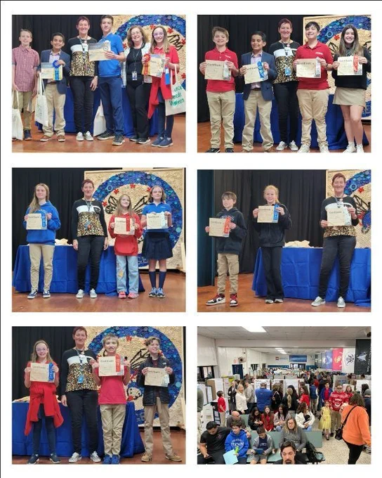 Dr. Langshaw with the category winners. 