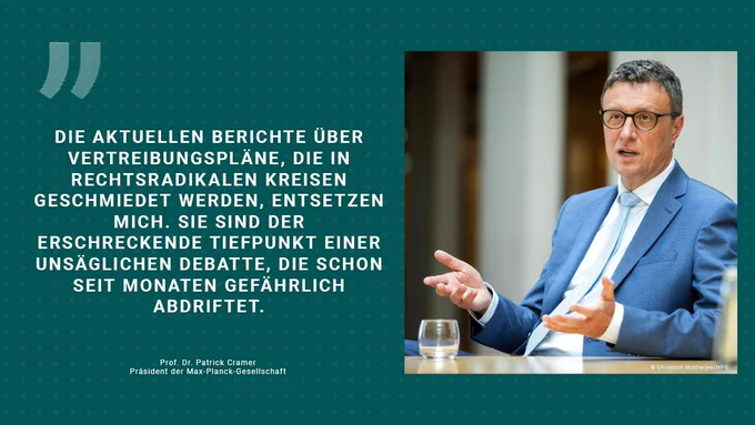 Zitat von Max-Planck-Präsident Patrick Cramer aus seinem Namensbeitrag aus der FAZ vom 17.1.2024 