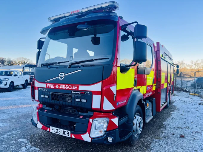 Photo: new fire engine delivered at Lancashire Fire and Rescue Service ready for deployment to stations.