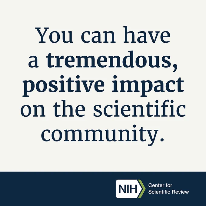 Image reads: You can have a tremendous, positive impact on the scientific community.