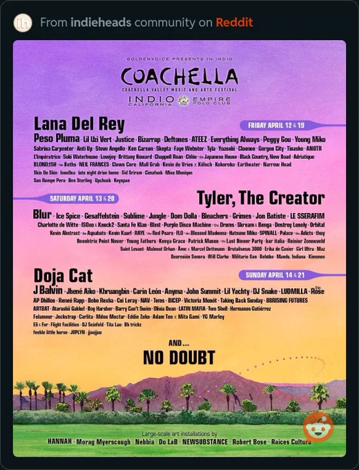 Coachella 2024 lineup