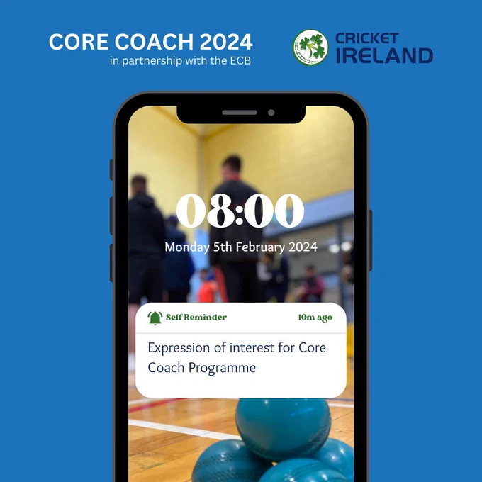 Core Coach 2024 Programme 2024. Expression of interest closes February 5th 