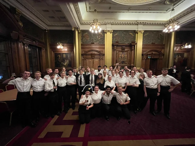 Thirty-four Officer Cadets at Trafalgar Guest Night 