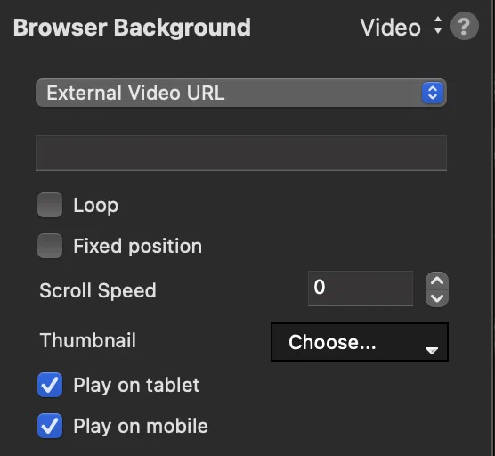 EverWeb 4.1 background videos
