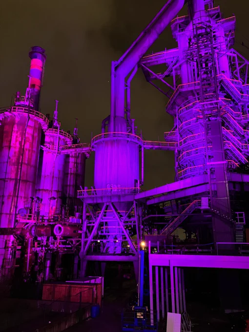 Blast furnace by night, Sestao.