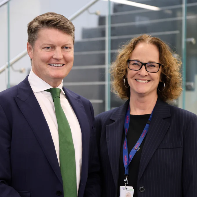 Deputy Premier & Minister for Medical Research, The Hon Ben Carroll and Hudson Institute CEO & Director Professor Elizabeth Hartland