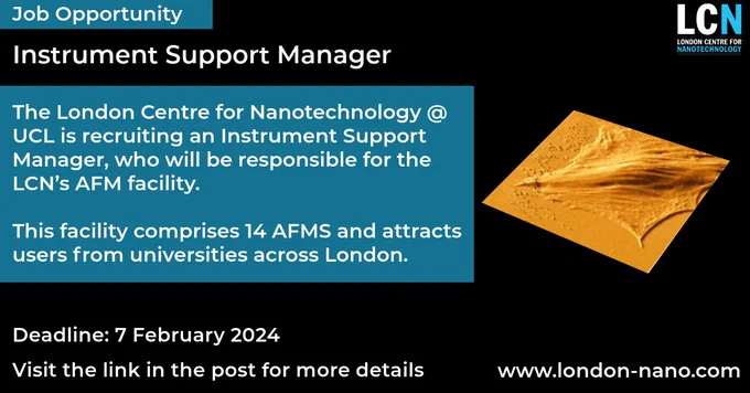 Instrument Support Manager @ UCL Job Advert 