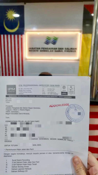 🚗 Submission to Jabatan Pengairan dan Saliran (JPS), Negeri Sembilan. 🙂🙂🗒️🗒️

#IPMProfessionalServices #JPSSubmission #SubmissionProcess #EngineeringConsultant #ProfessionalFirm #ProfessionalConsultant #DesignConsultancy #FactoryDesign #JuruteraPerunding #PerundingJurutera