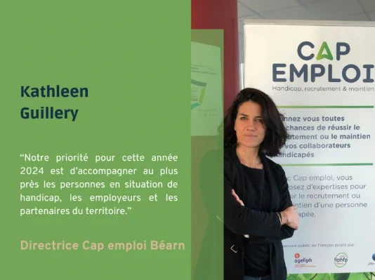 Cap emploi bearn nouvelle directrice depuis le 8 janvier 2024.