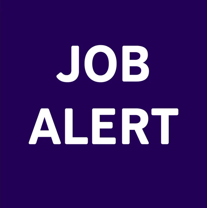 Indigo background with 'Job Alert' text.
