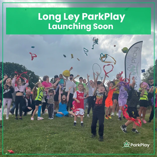 Long Ley ParkPlay launching soon.

A group of children and adults playing in the park.
