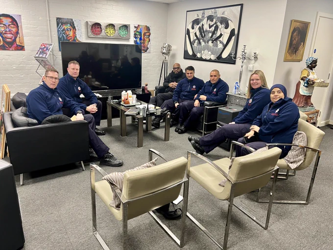 LFRS staff at the morning event delivered by Adrian Murrell from “Windrush Initiatives” centre in Preston.