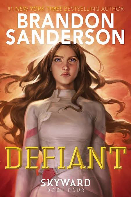 A imagem mostra a capa do livro Defiant, de Brandon Sanderson 