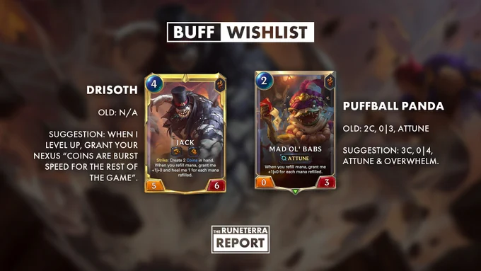 Jack and Mad Ol' Babs buff suggestions by Drisoth and Puffball Panda