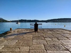 « Ponton de l'Institut de la Mer de Villefranche un matin de janvier » de Jean-Olivier IRISSON