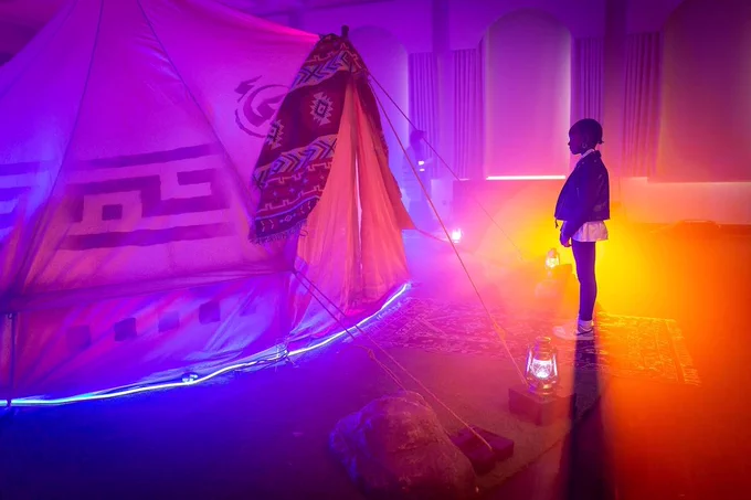 Nomad: A Tent for Reflection by Mohammed Ali Soul City Arts as part of the University of Birmingham's Culture Forward initiative