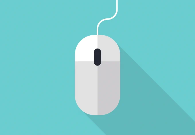 illustration of computer mouse as header for article about interactive websites