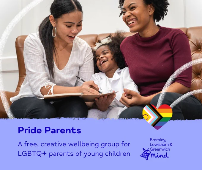 Pride Parents
A free, creative wellbeing group for LGBTQ  parents of young children