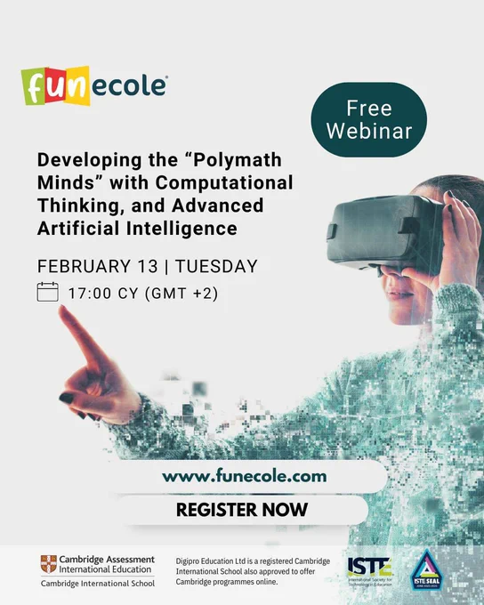 𝐔𝐩𝐜𝐨𝐦𝐢𝐧𝐠 𝐟𝐫𝐞𝐞 𝐰𝐞𝐛𝐢𝐧𝐚𝐫 ❗

𝐃𝐚𝐭𝐞: 𝐓𝐮𝐞𝐬𝐝𝐚𝐲 𝟏𝟑𝐭𝐡 𝐅𝐞𝐛𝐫𝐮𝐚𝐫𝐲 [𝟐𝟎𝟐𝟒-𝟎𝟐-𝟏𝟑]
𝐓𝐢𝐦𝐞: 𝟏𝟕:𝟎𝟎 𝐂𝐘 (𝐆𝐌𝐓  𝟐)
𝐃𝐮𝐫𝐚𝐭𝐢𝐨𝐧: 𝟏 𝐇𝐨𝐮𝐫
𝐈𝐧𝐝𝐮𝐬𝐭𝐫𝐲 𝐄𝐱𝐩𝐞𝐫𝐭: 𝐍𝐢𝐧𝐚 𝐉𝐚𝐜𝐤𝐬𝐨𝐧 (𝐀𝐰𝐚𝐫𝐝 𝐖𝐢𝐧𝐧𝐢𝐧𝐠 𝐒𝐩𝐞𝐚𝐤𝐞𝐫 – 𝐁𝐞𝐬𝐭 𝐒𝐞𝐥𝐥𝐢𝐧𝐠 𝐀𝐮𝐭𝐡𝐨𝐫 & 𝐄𝐝𝐮𝐜𝐚𝐭𝐢𝐨𝐧 𝐂𝐨𝐧𝐬𝐮𝐥𝐭𝐚𝐧𝐭)

This valuable webinar will present tangible solutions on how to teach students to learn, invent, teach others, collaborate, and share their knowledge when it best suits their personal needs, interests, and style.

👉 To register, visit our website or follow the link:
https://bit.ly/funecole-teacher-development-series

For any other information please call us at  357 26 955000.