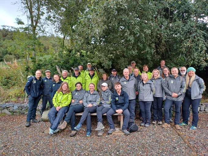 Group National Park Rangers and Seasonal Rangers from 2023 standing together for an end of season picture.