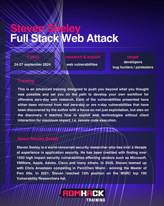 Steven Seeley full stack web attack 
