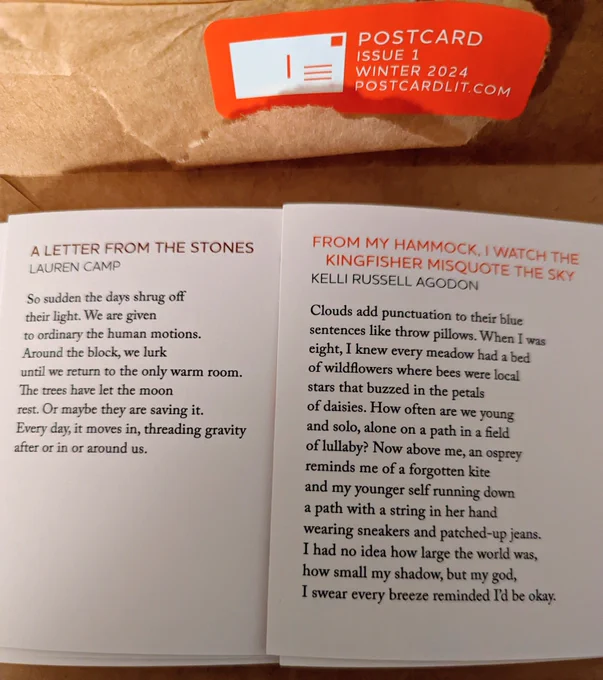 Poems on postcards!