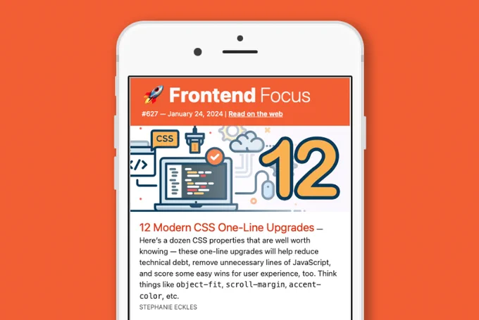 Screenshot of Frontend Focus email newsletter.