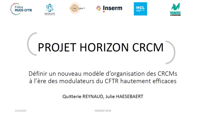 Le 23 janvier 2024, Julie Haesebaert et Quitterie REYNAUD nous ont présenté le projet HORIZON CRCM lors de la réunion scientifique hebdomadaire de l'unité.

Merci à elles pour leur présentation.